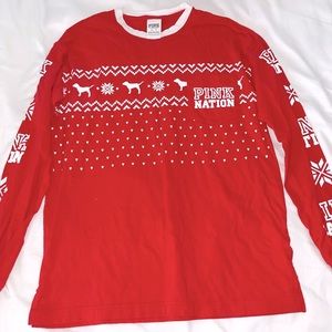 Red PINK winter theme long sleeve